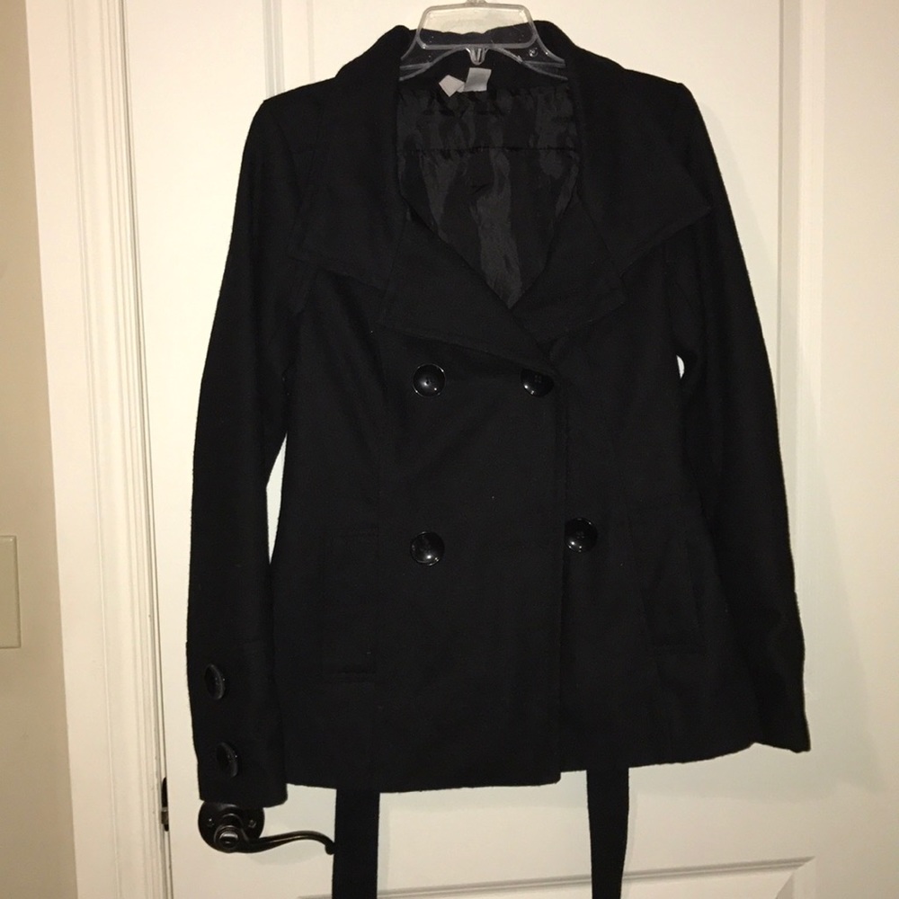 Black peacoat